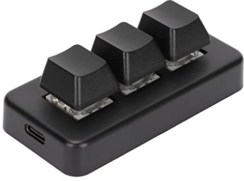 Gonetre 3 tangenter tangentbord mini tangentbord 3 tangenter tangentbord RGB bakgrundsbelysning USB 2.4 g trådlös tre knappar tre lägen mini programmering mekaniskt tangentbord