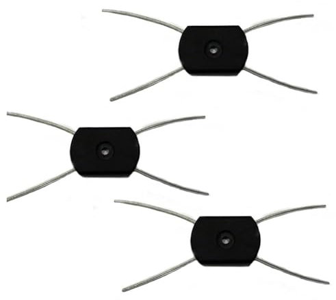 Cikiki String Trimmer Head, Steel Wire Line Trimmer, Electric Weed Eater Head Replacement, Spool Wire Weed Trimmer Head Weed Wacker Attachment for Cordless Grass Trimmers (3PCS)