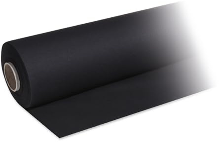 DeinPack 1x Airlaid Tischdeckenrolle Schwarz 25m x 1,2m HORECA | Hochwertige HORECA Tischdecke, Einfarbige Papiertischdecken Rolle, Ideal für Party, Hochzeit, Geburtstag, Deko & Events