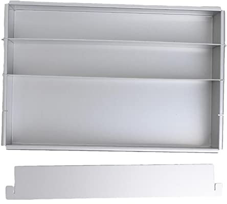 Tarteras de aluminio – Tarteras rectangulares, molde cuadrado, molde con separadores, moldes para tartas de postre antiadherentes, bandeja cuadrada de aluminio anodizado para