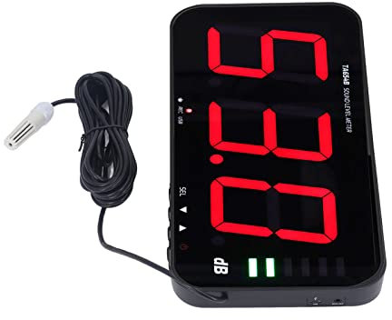 13-Zoll-Bildschirm Geräuschpegelmesser Schallpegelmesser, Geräuschpegelmesser Wandbehang Schallpegelmesser Digitaler Dezibelmesser Lärmalarm TA654B