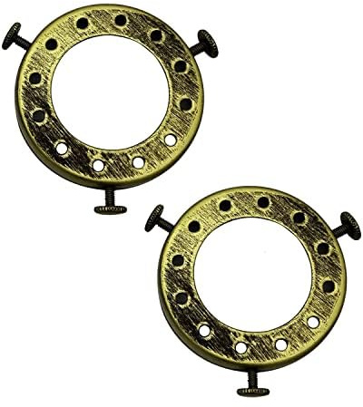 DC VOLTAGE UNO Type Lamp Shade Reducer Ring 50mm Metal Adapter 2 Pack, Screw Fit Converter for Pendant Lights Ceiling Lamp Holder Wall Lighting