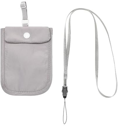 Reise-BH-Geldbörse für Damen, Geheimtasche mit verstellbarem Gummiband, Klappe, kleine Aufbewahrungstasche, Outdoor-Reisen, leichte Münzgeldbörse, Schlüsseltaschen für die meisten BH-Größen, Grau,
