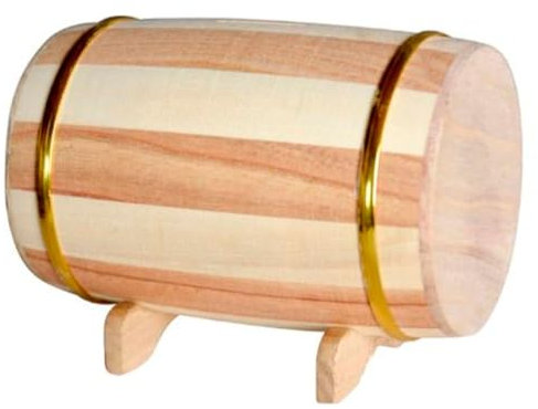 Acan Tradineur - Hucha de Madera con Forma de Barril, barrica de Vino, Ahorro, Guardar Dinero, decoración, Regalo Original, 16 x 10 x 12 cm