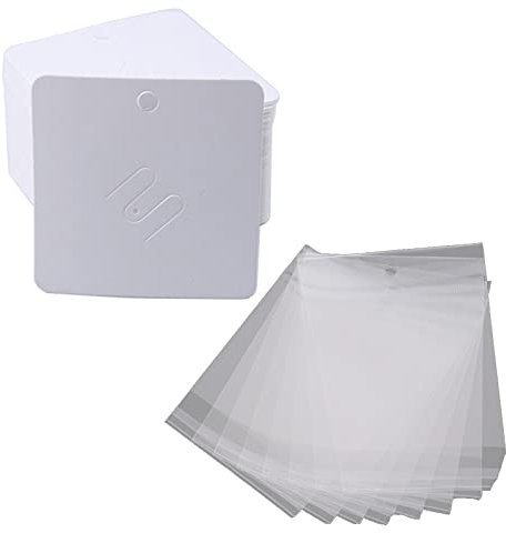 100 Stück 7 x 7 cm Kraftpapier-Broschen, Ansteckkarten für den Verkauf von Schmuck für kleine Unternehmen, Einzelhandel, Boutique