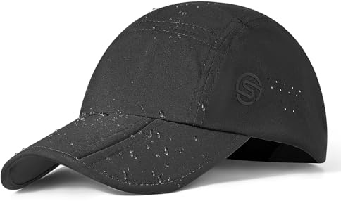 AYPOW 3 Pannelli Pieghevole & Resistente all'Acqua Cappello da Baseball, Berretto da Baseball Traspirante ad Asciugatura Rapida per Uomo Donne, Regolabile Leggero Sport all'Aria Aperta Cappello