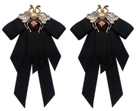 Vintage Ribbon Donne Big Bowtie ape Bowknot cravatta Cravat cristallo spilla spilla per le donne stilisti
