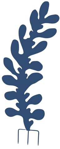 Louis Moulin Großer Gartenstecker Eukalyptus XXL – Dekorative Rankhilfe & Sichtschutz aus Metall – Blau – H 150 x B 50,5 cm – Design-Element für Garten & Terrasse