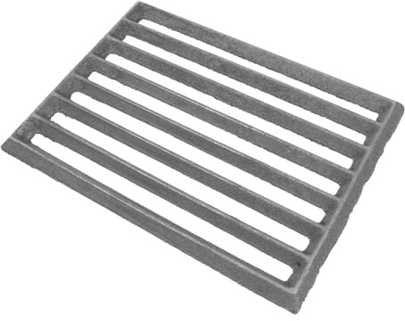 BESPORTBLE Barbecue Rectangulaire En Fonte Pour Fumoir Grill De Camping Extérieur Poêle À Griller Rectangulaire En Fonte Barbecue Extérieur Noir