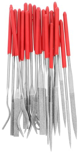 POPETPOP Set di Lime Diamantate 20 Pezzi Manico in Gomma Lime per Lavorazione Legno e Metallo Dimensioni Compatte per Utensili Manuali Professionali e Fai da Te