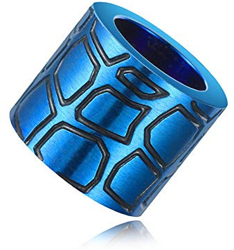 Beads Perlen Bart Perle Edelstahl DIY Metall Großloch 6mm CNC Firestone Bead Nr. 03 Design Perlen