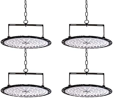 4 * 200W Proiettore Faretto LED Lampadario UFO Lampada Interni Industriale LED Luce Bianca 6000K, Fari Potente Risparmio Energetico Faretto per Soggiorno Officine e Case ecc