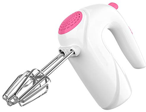 Sbattitore Elettrico, Fruste Extra Lunghe per Impasti Dolci E Panna Montata, Ganci Acciaio Inox per Impastare, 5 velocità, Funzione Turbo, Design Ergonomico,120w