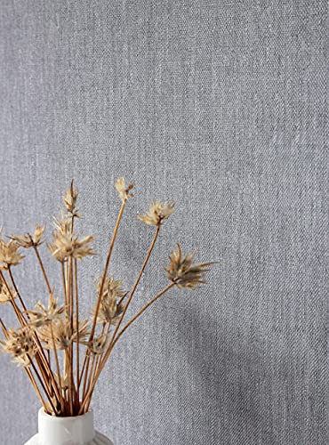 Newroom Tapete Grau Vliestapete Einfarbig - Unitapete Uni Stoff-Optik Textil-Optik Modern Leinen-Optik Struktur inkl. Tapezier-Ratgeber