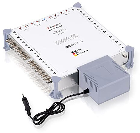 DUR-line MS 17/32 HQ - Multischalter - Made in Germany - SAT Multischalter für 32 Teilnehmer/TV - stromspar Netzteil - Multiswitch, Matrix [Digital, HDTV, FullHD, 4K, 8K, UHD]