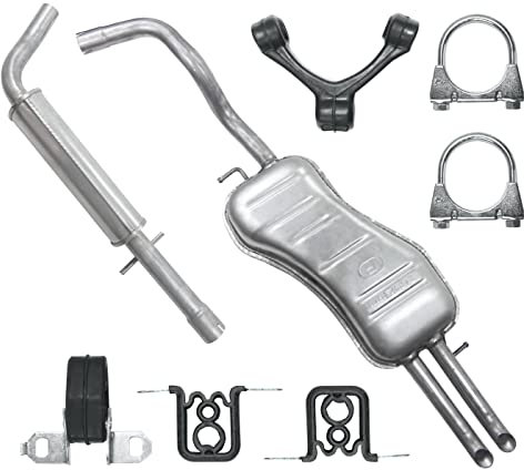 Polmo Schaldampferset Auspuff für Seat Toledo 2 II Octavia 1 I VW Bo-ra 1 I Golf 4 IV 1.8 2.0 1.6