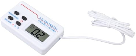 Kylskåp Kylskåpstermometer med Larmfunktion ABS Digital Kyltermometer Digital Frystemperaturmätare med Hög Precision ‑50℃ Till 70℃ ‑58℉ Till 158℉