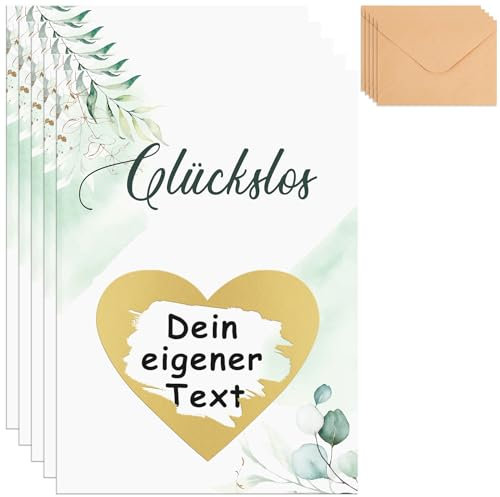 Tenare 5 Sets Rubbelkarten zum Selber Beschriften Rubbellose Karten mit Umschlägen Botanische Glückslos Rubbelkarten zum Selbst Gestalten für Trauzeugin Brautjungfer Fragen Schwangerschaft Verkünden