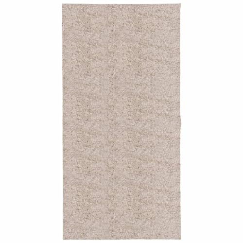 vidaXL PAMPLONA - Beige Shaggy Rug Carpet, High Pile Modern Area Rug 100x200 cm, Soft Indoor Floor Mat Compatible with Underfloor Heating