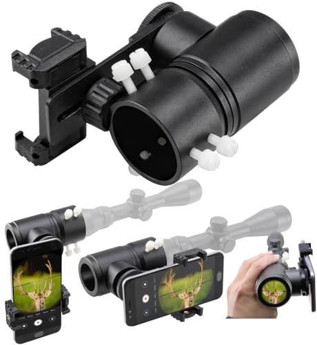 Starboosa Scope Mount Camera Adapter – Aluminiumrahmen Smartphone Kamera & Foto Adapter – Dual Winkel zur Beobachtung – Kompatibel mit Okular-Außendurchmesser 38 mm bis 46 mm