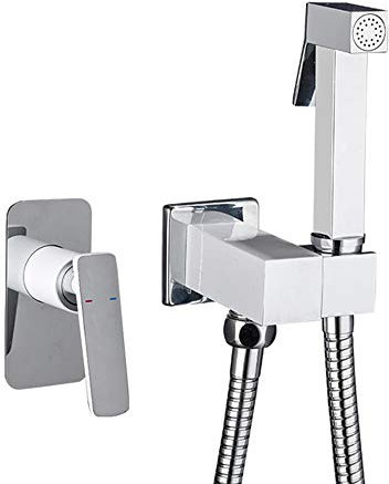 Wandmontierter Handsprüher, Einhand-Kalt- und Heißsprüher-Set, Messing, for Badezimmer, Stoffwindel, Waschmaschine, tragbarer Duschsprühkopf mit Schlauch