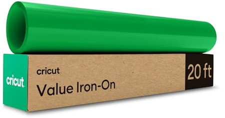 Cricut HTV Heat Transfer Vinyl | 6 m | Green | Iron-On HTV Vinyl for Fabric, Perfect for Custom T-Shirts & DIY Clothing