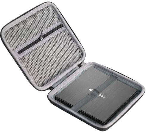 Maoershan Shockproof CD DVD Hard Drive Storage Pouch Bag Compatible with Verbatim External CD DVD Blu-Ray Writer Burner Player USB Drive M-Disc Portable Protective Carrying Case(Only Case)