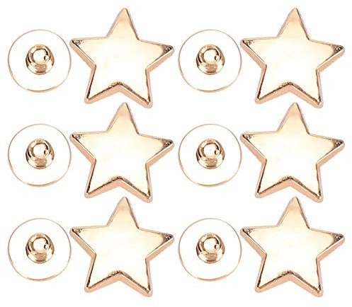 0 Ensembles de Rivets en Forme d'étoile en Bronze 12mm -ensemble de Rivets à Vis Ylat,-rivet Corrosionort, Accessoires de Vêtements en Forme d'étoile en Bronze par