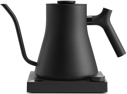 Fellow Stagg EKG Pro Electric Gooseneck Kettle - Pour-Over Coffee, Tea, Quick Heating, Precise Temperature Control, Scheduling, Built-in Brew Timer - Matte Black, 0.9 L, UK