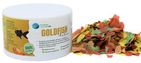 Goldfish Flakes Cibo in Fiocchi per Pesci d'acqua Fredda Cibo Completo Naturale, Dieta Bilanciata per Tutti i Tipi di Pesci d'Acquario e Stagno di Acqua Fredda, PiantaAcquario 100 ml
