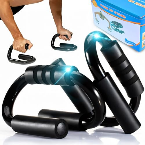 Retoo Liegestützgriffe 2er Set, Liegestützständer mit rutschfesten Griffen und Gummiauflagen, leicht, tragbar und solide Konstruktion Liegestützgriffe, Liegestützstangen für umfassende Ausbildung