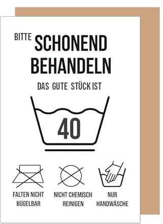 Edition Seidel Premium Glückwunschkarte zum 40. Geburtstag mit Umschlag. Geburtstagskarte Happy Birthday Karte für Frau Mann Freund Freundin lustig Humor (GZ363-40 SW025)