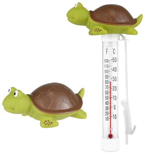 Schwimmendes Wasserthermometer, Schwimmbad Thermometer, Cartoon-Wassertemperatur Thermometer, Bruchsicheres Schwimmbadthermometer mit Seil, Geeignet für Whirlpools im Innen- und Außenbereich, Pools