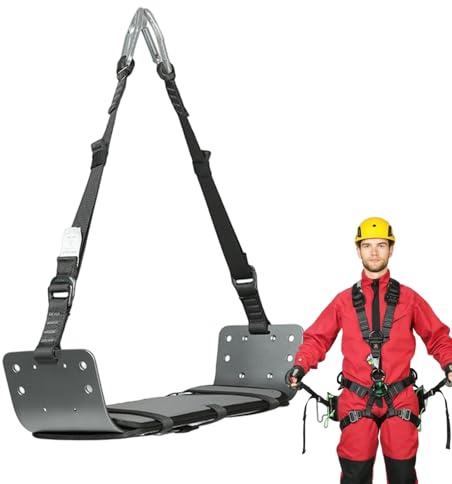 Jlkegfdf Arnés de escalada para hombre, cómodo cinturón de seguridad ajustable, equipo de montañismo para principiantes, profesionales y usuarios domésticos