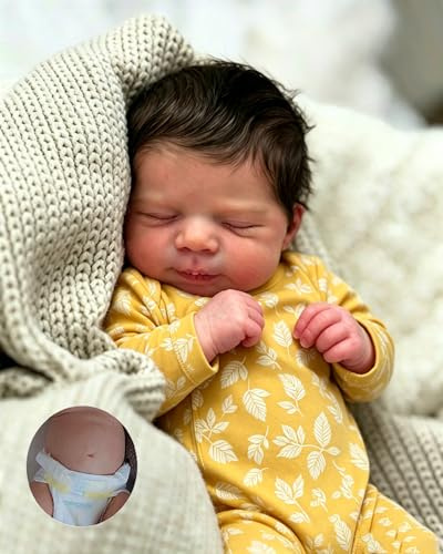 Anano Lebensechte Puppe Mädchen 20 Zoll Reborn Baby Vollsilikon Lebensecht Ganzkörper Silikon Puppen Silikon Mädchen Reborn Baby Vollsilikon Lebensecht Weich Puppe Weichkörper (Bauernhaus)
