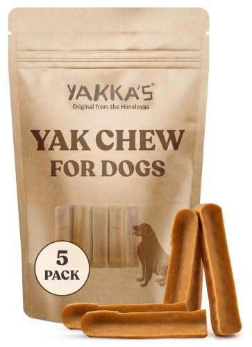 Yakka's Kaukäse für Hunde, käsestangen für Hunde, Hergestelltausnatürlicher Himalaya Yak-Milch, Extra Hart &Langlebigkäseknochen Hund, Kauspaß Zahnpflege, Ideal für Starke Kauer