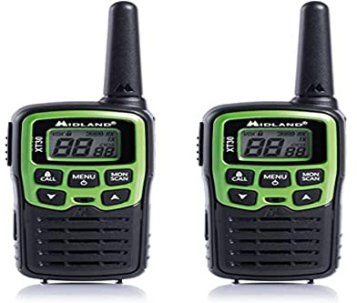 Midland - Walkie Talkie Profesional Largo Alcance XT30 PMR C1177, 6Km, 16 Canales PMR446, Carga Micro USB, Emisora Radioaficionado Camping, Airsoft y Senderismo, Supervivencia Accesorios y Seguridad