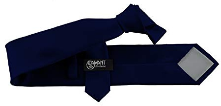 ADAMANT Herren Krawatte dunkelblau | Klassische Form | 7cm breit |150cm lang |seidenweich