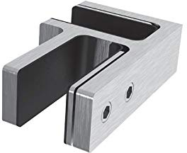 Sellon24® Edelstahl V4A Glashalter Verbinder Gerade Winkel verstellbar inkl.Gummi 16,76-21 (Edelstahl, 0773-000)
