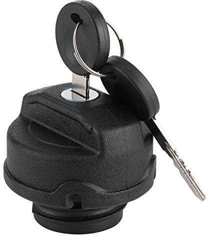 XINMYD Bouchon de réservoir de carburant ABS noir pour Beetle/Polo/Caddy avec verrouillage et 2 clés