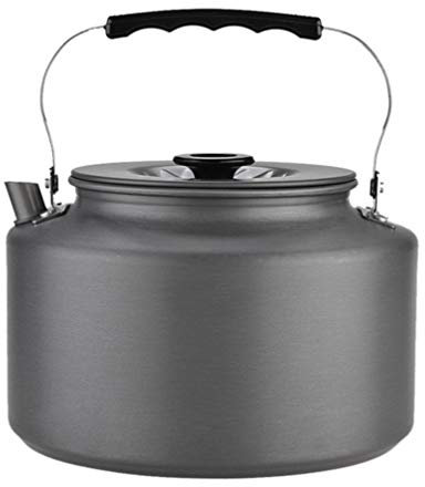 Cabilock Bouilloire sifflante de camping - 2 l - En aluminium - Pour induction - Avec poignée résistante à la chaleur - Pour barbecue, pêche, gazinière