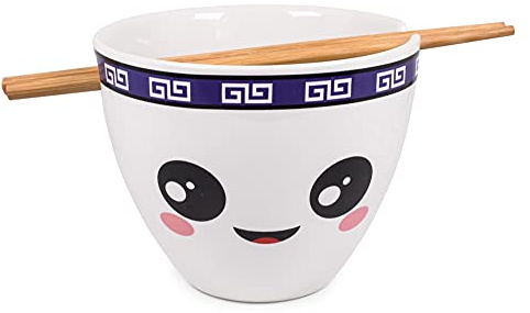 Boom Trendz Bowl Bop Lo Mein Japanese Dinnerware Set | 16-Ounce Ramen Bowl, Chopsticks