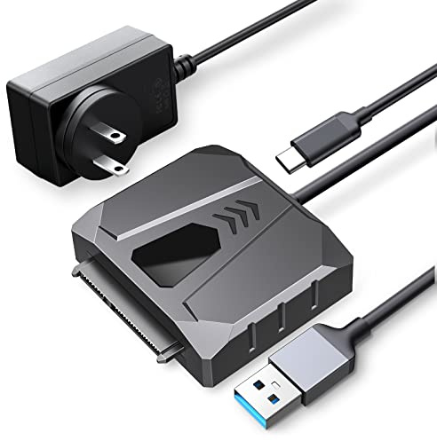 ORICO Adaptador de cable SATA, USB 3.0 a SATA III para discos duros HDD/SSD de 3,5 pulgadas, compatible con UASP, con adaptador de 12 V2 A (S2-3AD-10)