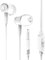 N NEWTOP Cuffie CF08 Auricolari Cuffiette In-ear Microfono Filo Tasto Risposta Universali Jack 3.5mm Isolamento Acustico per Cellulari Smartphone Tablet Xiaomi Huawei Oppo Samsung Realme (Bianco)