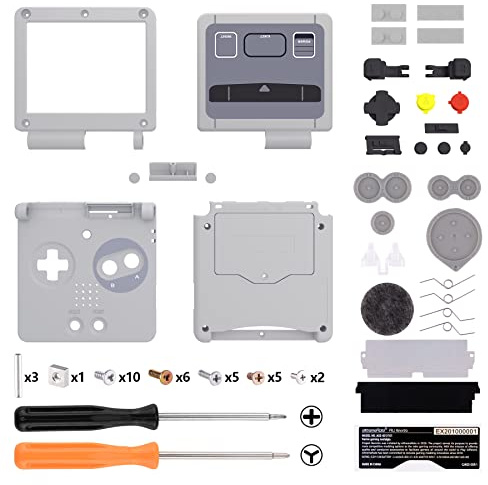 IPS Ready Upgraded eXtremeRate SFC SNES Classic EU Style Custom Replacement Housing Shell for Gameboy Advance SP GBA SP – Compatible with Both IPS & Standard LCD – Console & Screen NOT Included