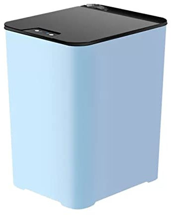 Poubelle Salle Bain Capteur Intelligent Poubelle Salon Salle De Bain Chambre Avec Couvercle Automatique Poubelle De Stockage Des Ordures Maison Poubelles Cuisine (Color : Blu, Size : 17 * 21 * 29cm)