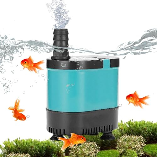 Qutalmi Pompa per laghetto | Pompa per Acquario Rimovibile e Anti-perdite,Pompa per Fontana Durevole per Fontana da Giardino, Stagno per Pesci, Acquario, ossigenato
