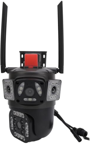 Caméra à Triple Objectif, Caméra de sécurité 8MP 4K Extérieure avec Vision Nocturne Couleur, Détection de Mouvement AI, Caméra de Surveillance à Domicile avec Suivi WiFi