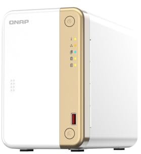 Qnap TS-262 Turbo Station NAS (procesador Intel® Celeron® N4505 de 2 núcleos/2 subprocesos, Turbo hasta 2,9 GHz, 4 GB de RAM, 1 puerto LAN RJ-45 de 2,5 GbE) 20TB Bundle con 2 x 10TB Seagate IronWolf