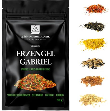 Incenso Arcangelo San Gabriele resina Sacra e Autentica in grani da 50g per Fumigazione, Brucia Essenze o Incensiere – Comunicazione spirituale, Rivelazione, Speranza, Guida –